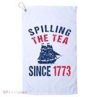 Fun 4th Of July Spilling The Tea Since 1773 History Teacher Golf Towel thumb 0
