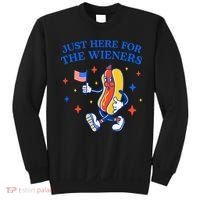 Funny 4th Of July Just Here For The Wieners Sweatshirt thumb 0