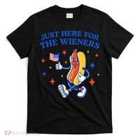 Funny 4th Of July Just Here For The Wieners T-Shirt thumb 0