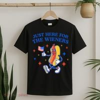 Funny 4th Of July Just Here For The Wieners T-Shirt thumb 2