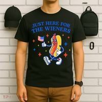 Funny 4th Of July Just Here For The Wieners T-Shirt thumb 6