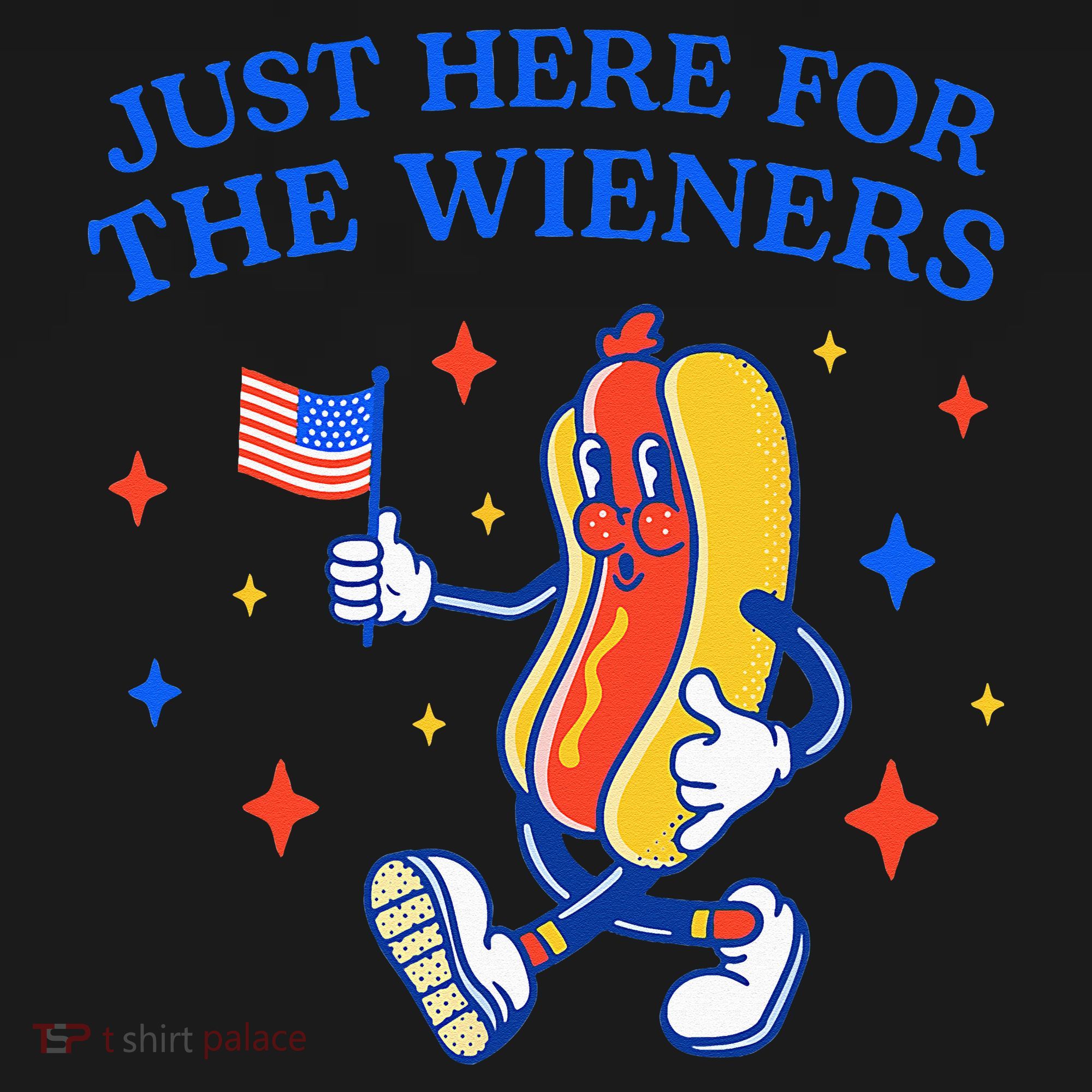 Funny 4th Of July Just Here For The Wieners Performance Fleece Hoodie