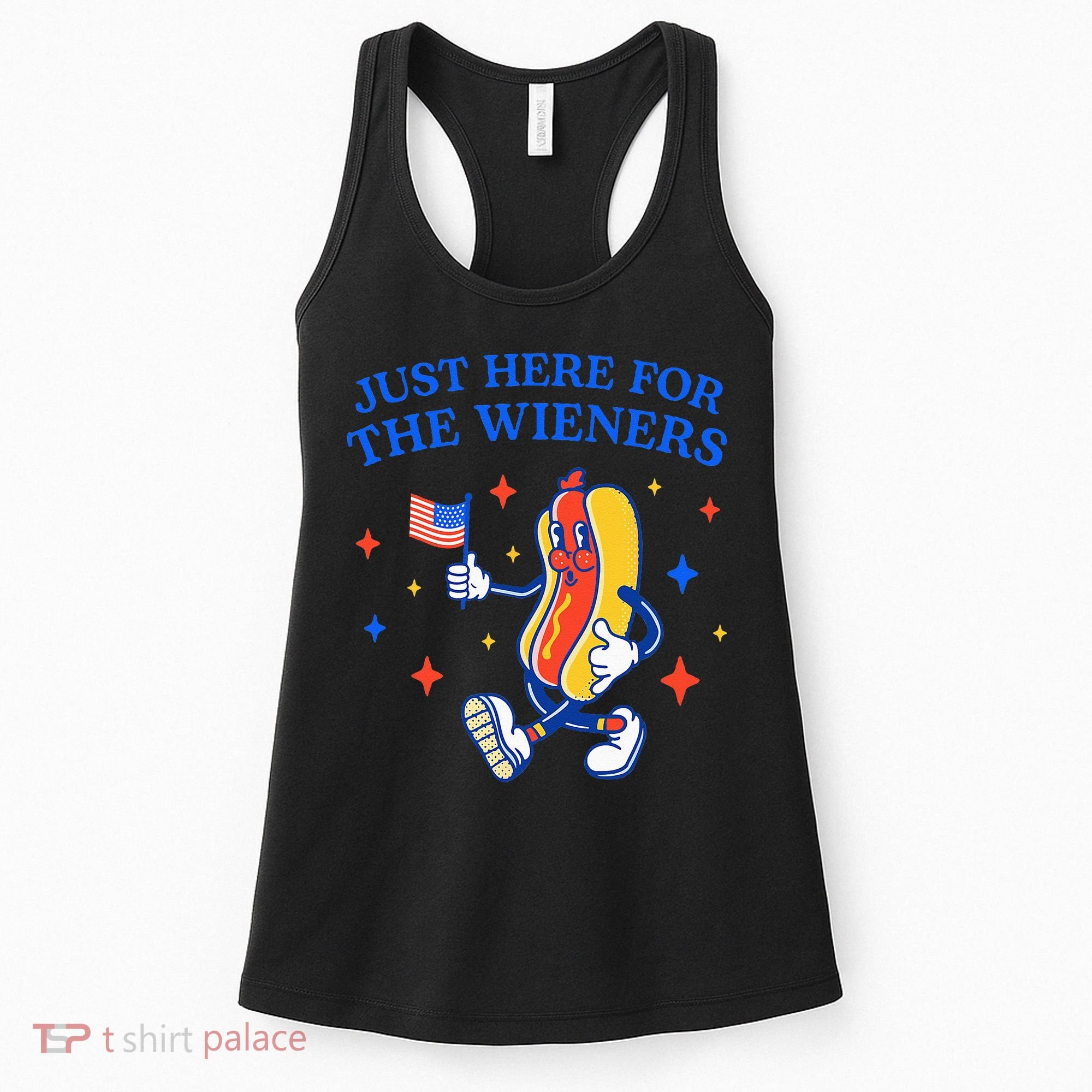 Funny 4th Of July Just Here For The Wieners Women's Tank Top