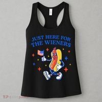 Funny 4th Of July Just Here For The Wieners Women's Tank Top thumb 3