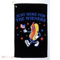 Funny 4th Of July Just Here For The Wieners Golf Towel thumb 0
