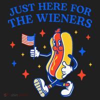 Funny 4th Of July Just Here For The Wieners Golf Towel thumb 3