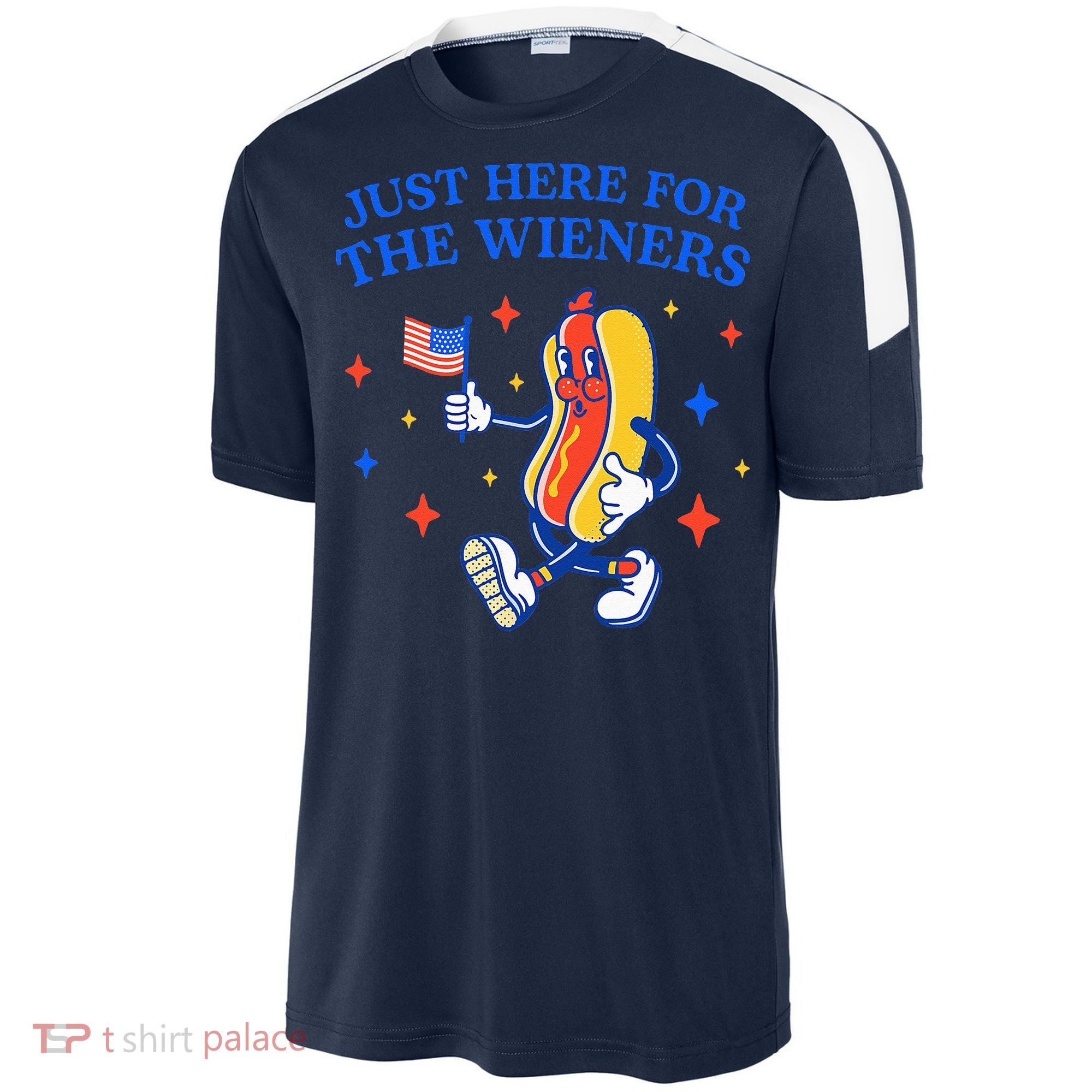 Funny 4th Of July Just Here For The Wieners Sport-Tek Competitor United Soccer Jersey