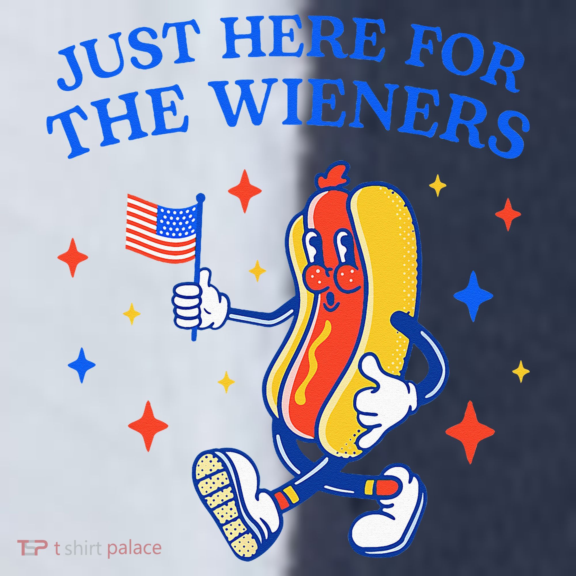 Funny 4th Of July Just Here For The Wieners Sport-Tek Competitor United Soccer Jersey