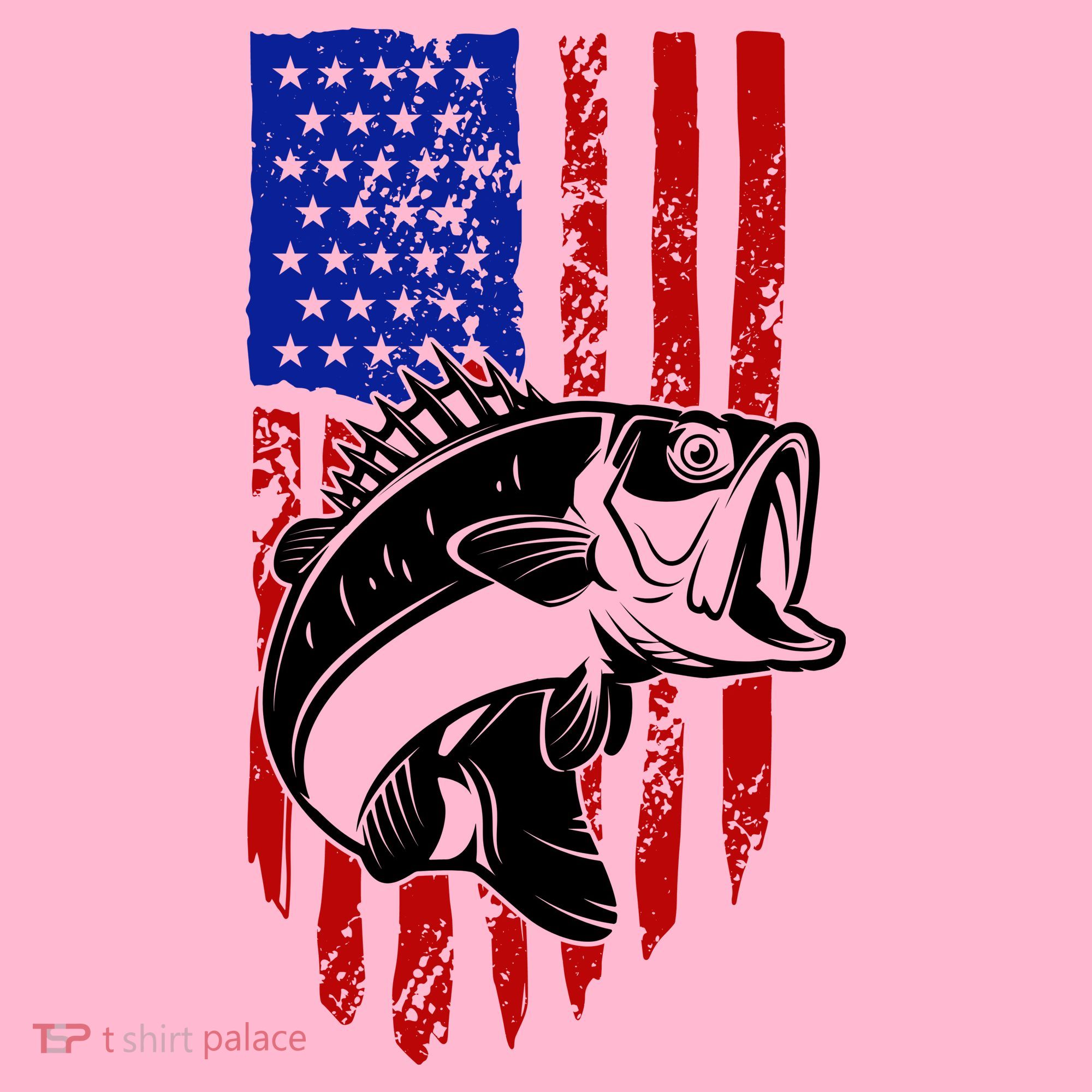 Fishing 4th Of July USA Flag Coaster