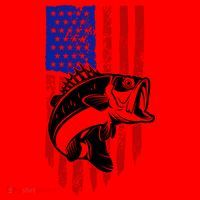 Fishing 4th Of July USA Flag Santa Hat thumb 1