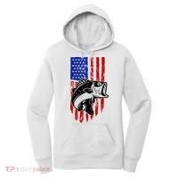 Fishing 4th Of July USA Flag Women's Hoodie thumb 0