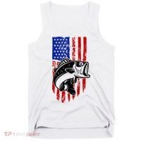 Fishing 4th Of July USA Flag Tank Top thumb 0