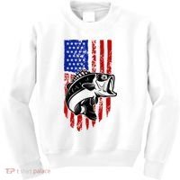 Fishing 4th Of July USA Flag Kids Sweatshirt thumb 0