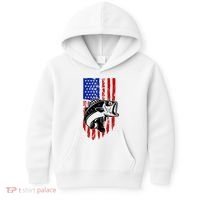 Fishing 4th Of July USA Flag Kids Hoodie thumb 0