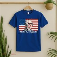 Funny 4th Of July Suck It England Patriotic 1776 USA Flag T-Shirt thumb 2