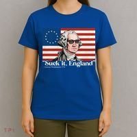 Funny 4th Of July Suck It England Patriotic 1776 USA Flag T-Shirt thumb 4