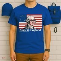 Funny 4th Of July Suck It England Patriotic 1776 USA Flag T-Shirt thumb 6