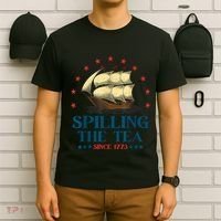 Funny 4th Of July Spilling The Tea Since 1773 Fourth Of July T-Shirt thumb 6