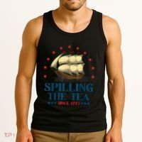 Funny 4th Of July Spilling The Tea Since 1773 Fourth Of July Tank Top thumb 3