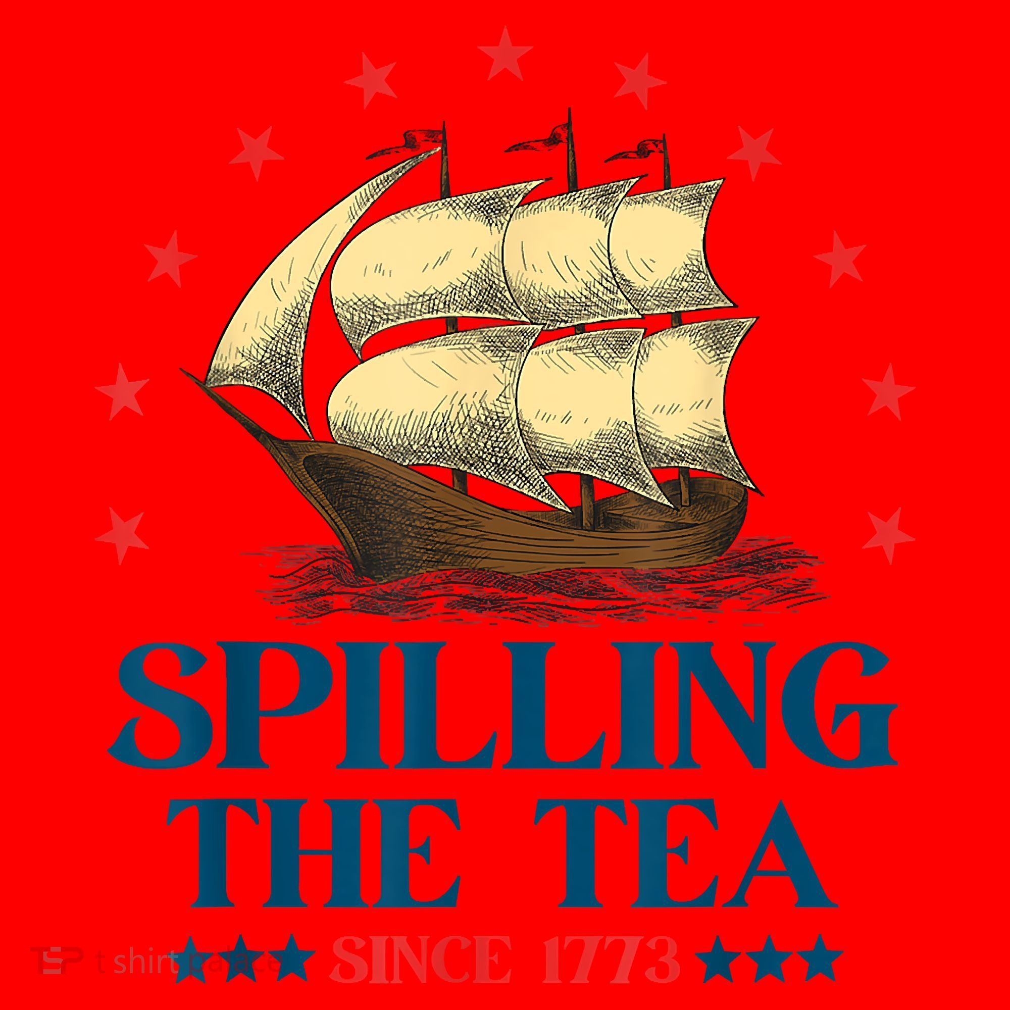 Funny 4th Of July Spilling The Tea Since 1773 Fourth Of July Santa Hat