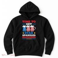 Funny 4th Of July Time To Get Star Spangled Hammered Hoodie thumb 0