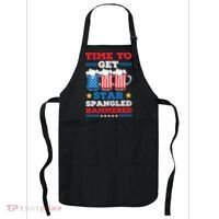 Funny 4th Of July Time To Get Star Spangled Hammered Apron thumb 0