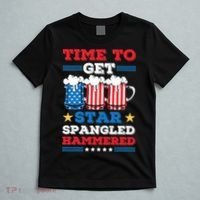 Funny 4th Of July Time To Get Star Spangled Hammered T-Shirt thumb 5