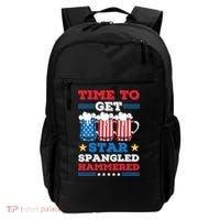 Funny 4th Of July Time To Get Star Spangled Hammered Backpack thumb 0