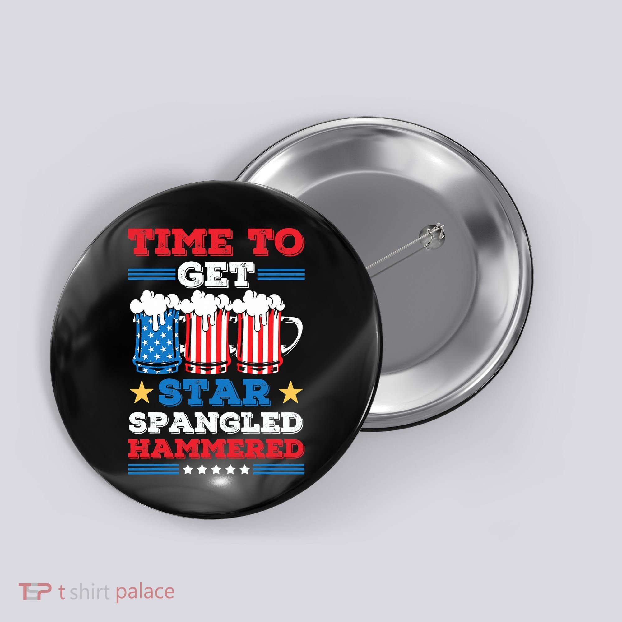 Funny 4th Of July Time To Get Star Spangled Hammered Button
