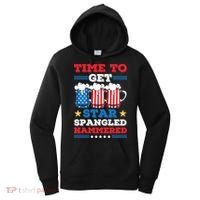 Funny 4th Of July Time To Get Star Spangled Hammered Women's Hoodie thumb 0