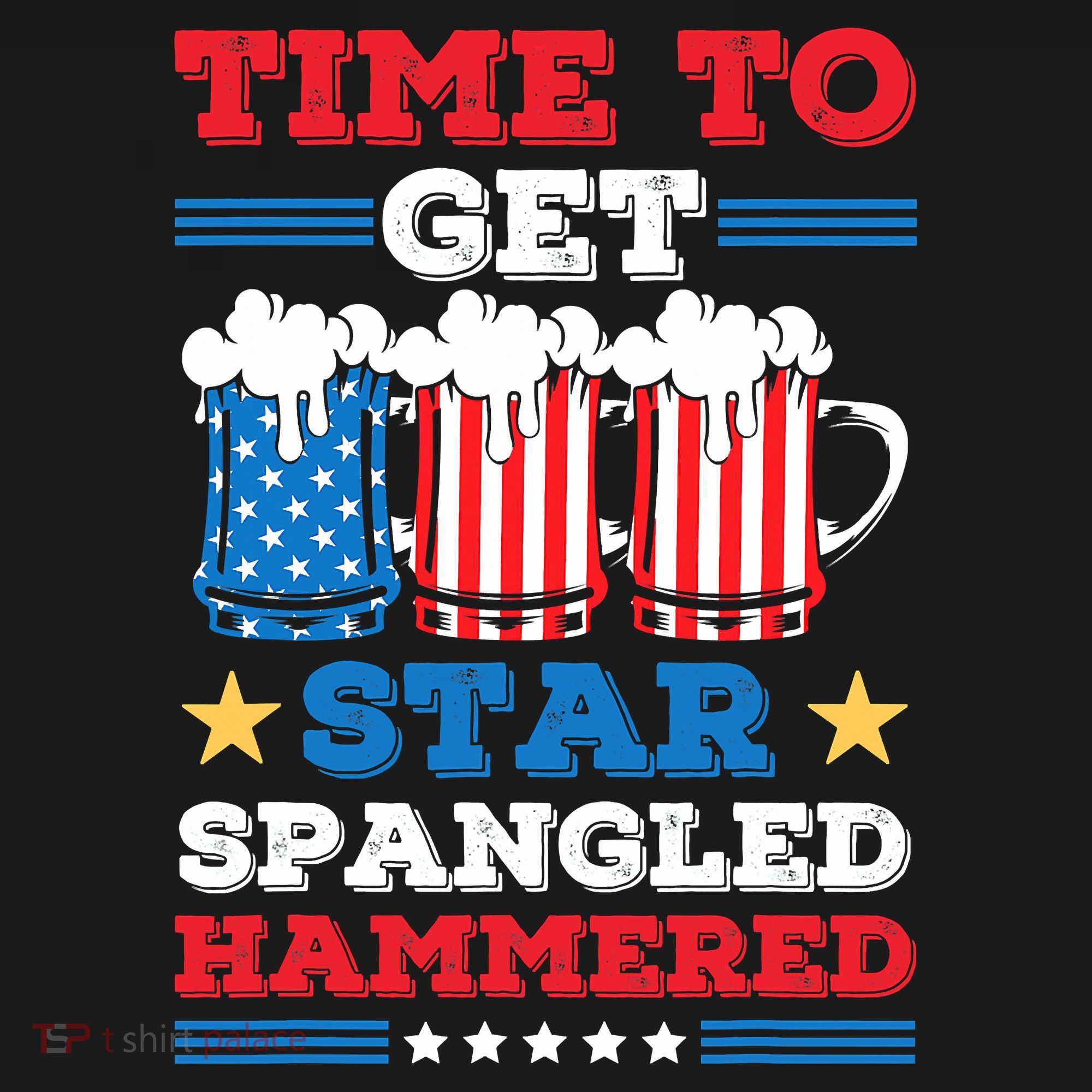Funny 4th Of July Time To Get Star Spangled Hammered Women's Hoodie