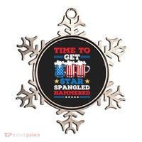 Funny 4th Of July Time To Get Star Spangled Hammered Ornament thumb 0