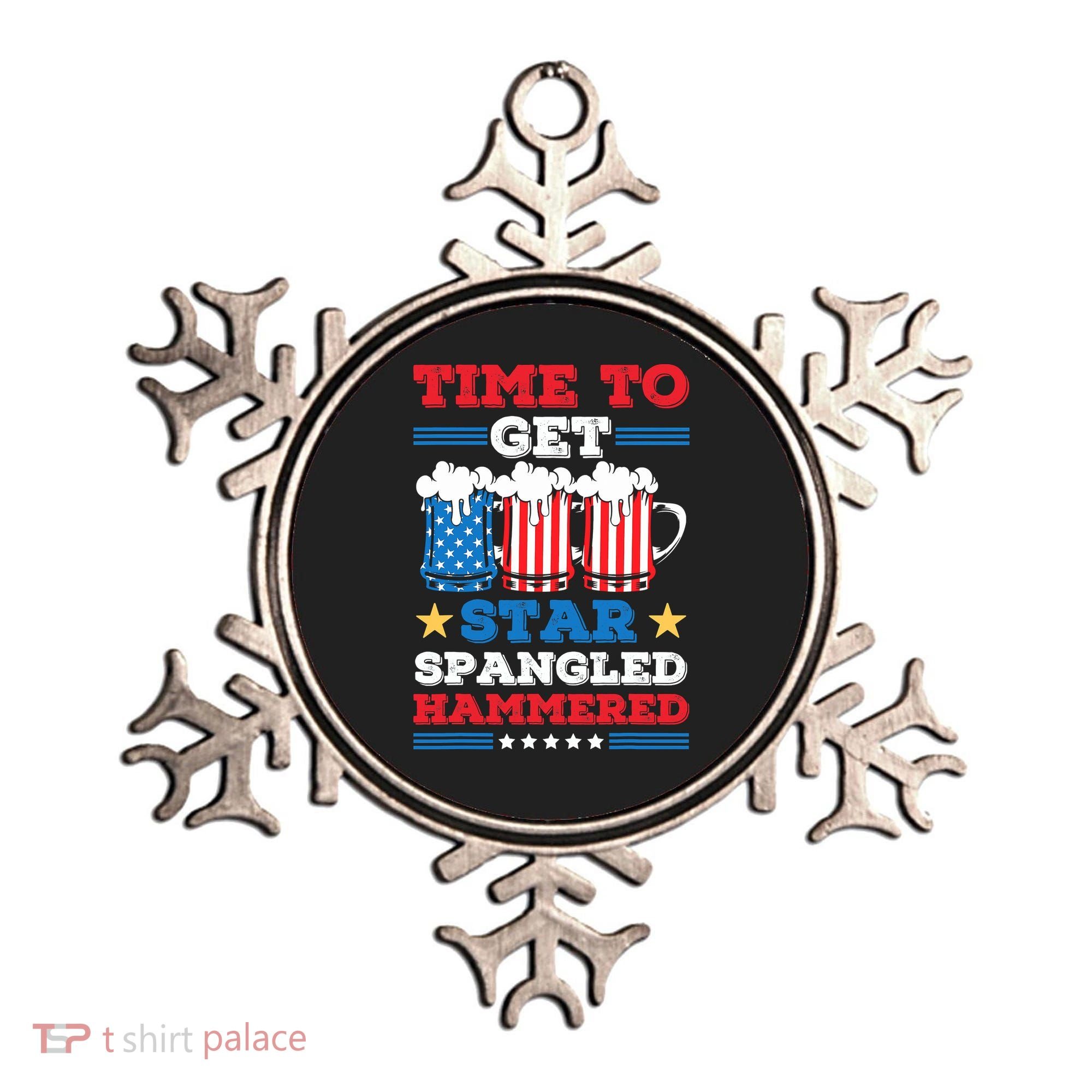 Funny 4th Of July Time To Get Star Spangled Hammered Ornament