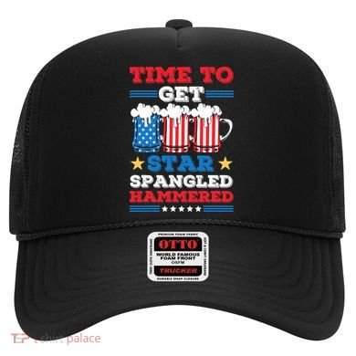 Funny 4th Of July Time To Get Star Spangled Hammered Hat