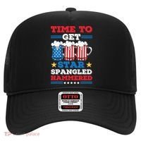 Funny 4th Of July Time To Get Star Spangled Hammered Hat thumb 0