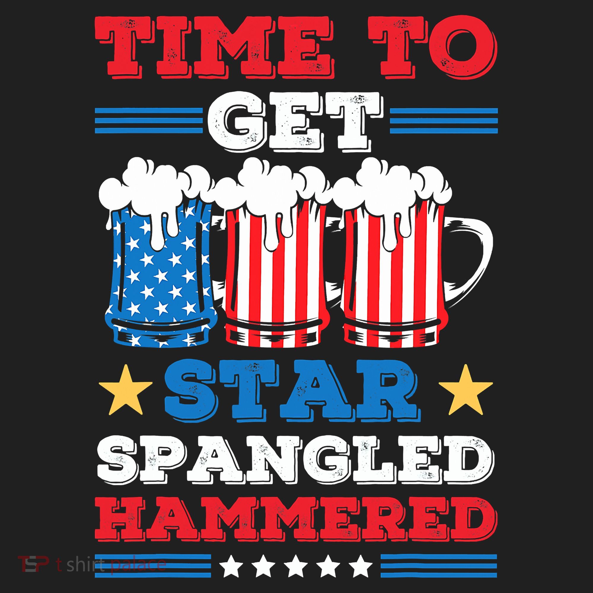 Funny 4th Of July Time To Get Star Spangled Hammered Hat