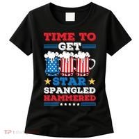 Funny 4th Of July Time To Get Star Spangled Hammered Women's T-Shirt thumb 0
