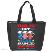 Funny 4th Of July Time To Get Star Spangled Hammered Tote Bag thumb 0