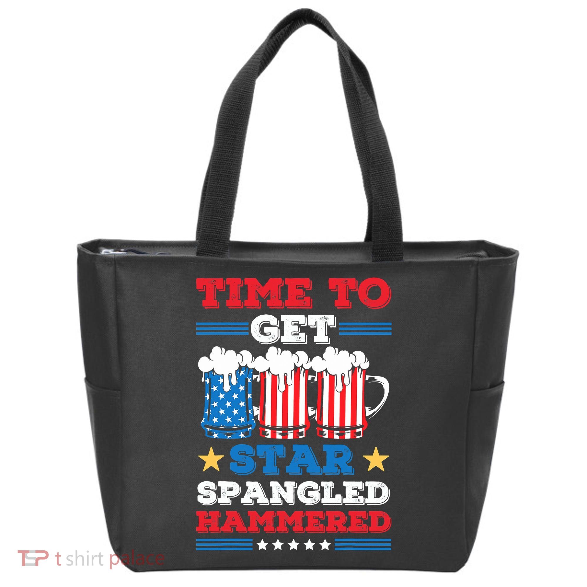 Funny 4th Of July Time To Get Star Spangled Hammered Tote Bag