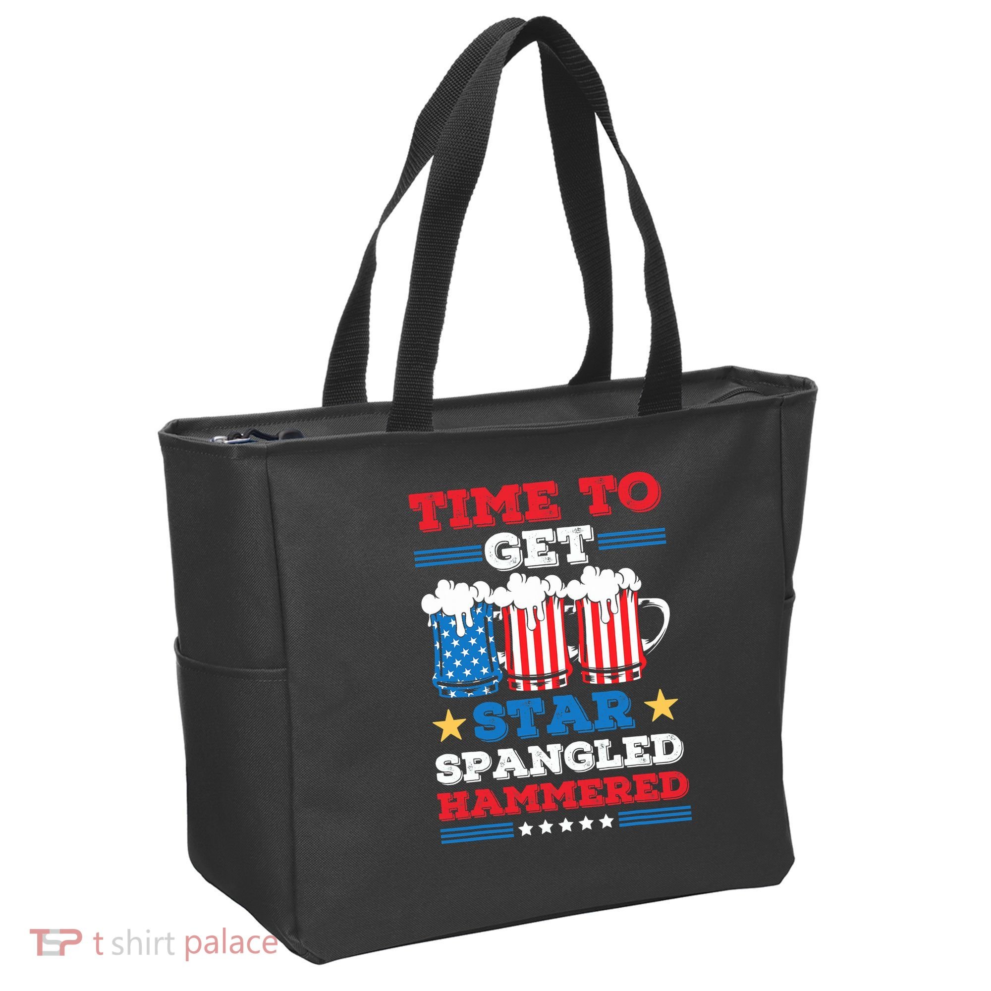Funny 4th Of July Time To Get Star Spangled Hammered Tote Bag