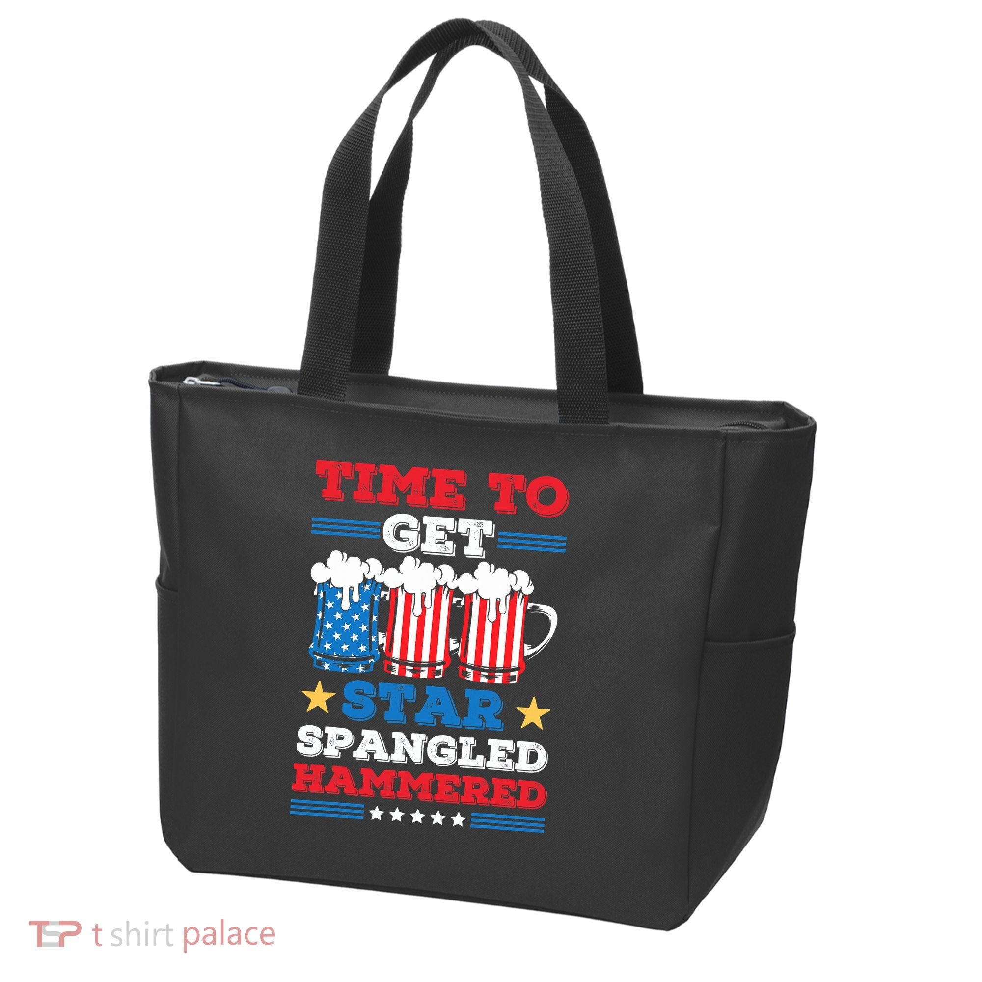 Funny 4th Of July Time To Get Star Spangled Hammered Tote Bag