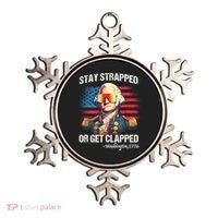 Funny 4th Of July Stay Strapped Get Clapped Washington Ornament thumb 0