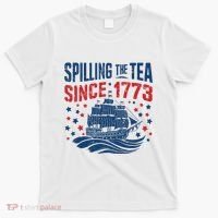Funny 4th Of July Spilling The Tea Since 1773 Fourth Of July T-Shirt thumb 0