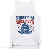 Funny 4th Of July Spilling The Tea Since 1773 Fourth Of July Tank Top thumb 0