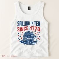 Funny 4th Of July Spilling The Tea Since 1773 Fourth Of July Tank Top thumb 2