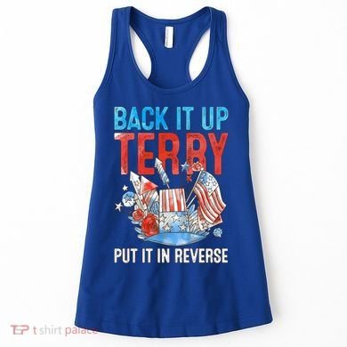 Funny 4th Of July Firework Back Up Terry Put It In Reverse Great Gift Women's Tank Top