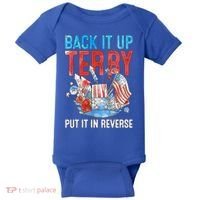 Funny 4th Of July Firework Back Up Terry Put It In Reverse Great Gift Baby Bodysuit thumb 0