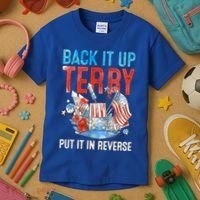 Funny 4th Of July Firework Back Up Terry Put It In Reverse Great Gift Kids T-Shirt thumb 3