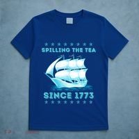 Fun 4th Of July Spilling The Tea Since 1773 History Teacher Gift T-Shirt thumb 5
