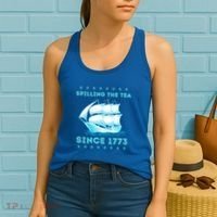 Fun 4th Of July Spilling The Tea Since 1773 History Teacher Gift Women's Tank Top thumb 2